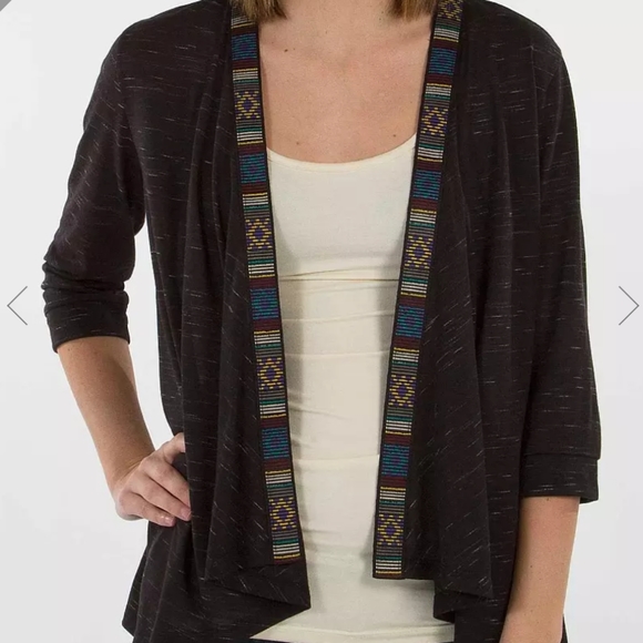 🌰 BKE: black heater women's cardigan Size M - Picture 2 of 9